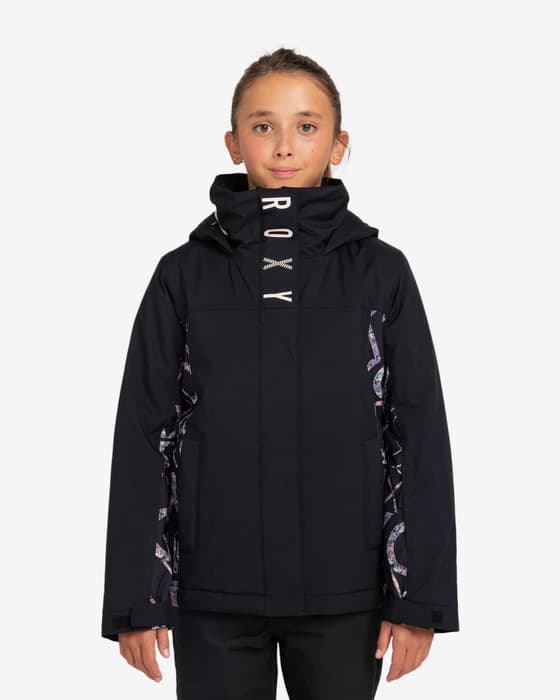 Chaqueta con capucha Roxy Galaxy negro mate rosa infantil