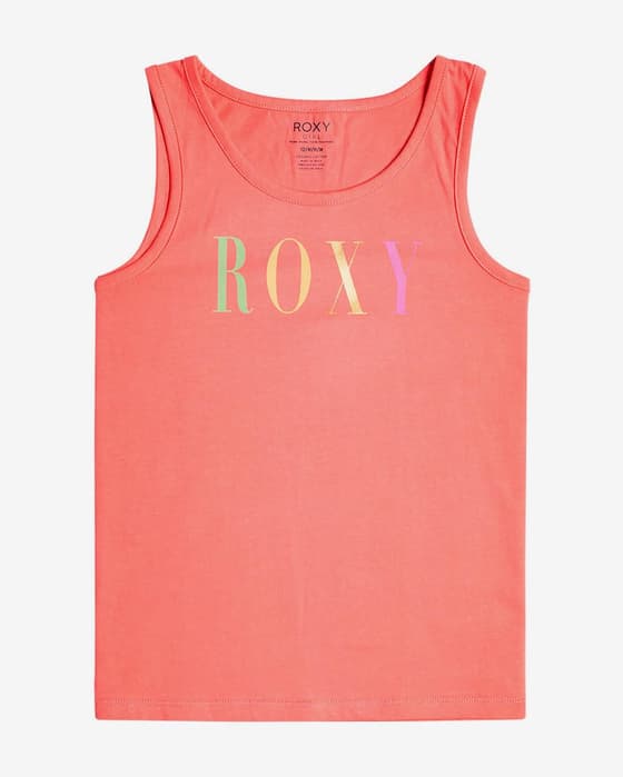 Camiseta Roxy There Is Life sin mangas rosa amarillo infantil