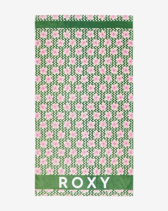 Toalla Roxy Cold Water Printed verde rosa