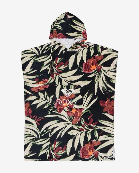 Poncho Roxy Stay Magical Printed negro rojo verde