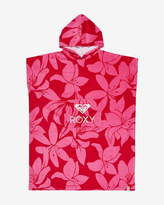 Poncho Roxy Stay Magical Printed rosa rojo