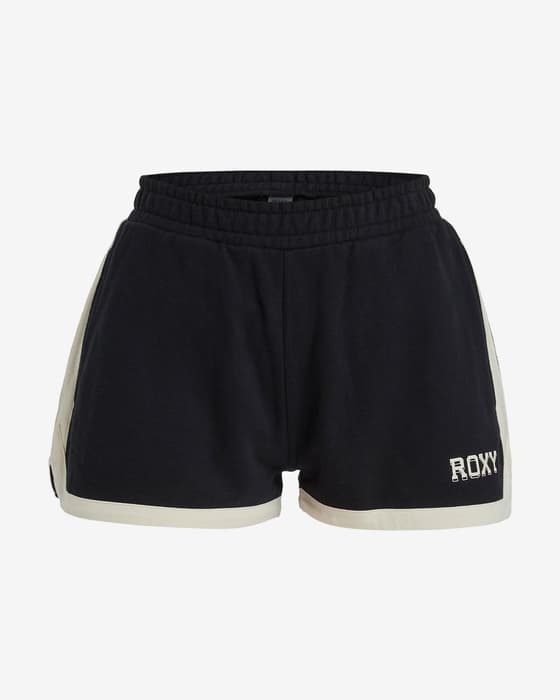 Pantalón corto Roxy Essential Energy Scallop negro blanco mujer