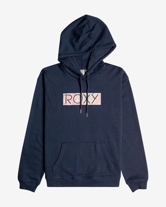 Sudadera con capucha Roxy Forward Focus azul marino rosa mujer