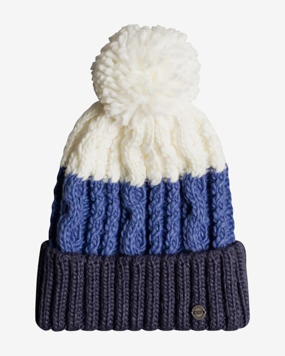 Gorro Roxy Doux Velvet azul blanco mujer