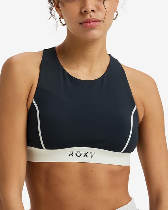 Sujetador deportivo Roxy Bold Moves 2.0 negro blanco