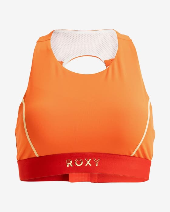 Sujetador deportivo Roxy Bold Moves 2.0 naranja vivo