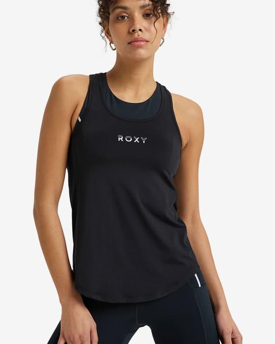 Camiseta Roxy Bold Moves 2.0 sin mangas negro mujer