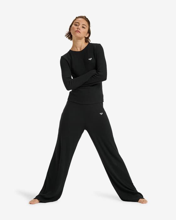 Roxy Rise & Vibe New Rib Wide Leg Hose Damen