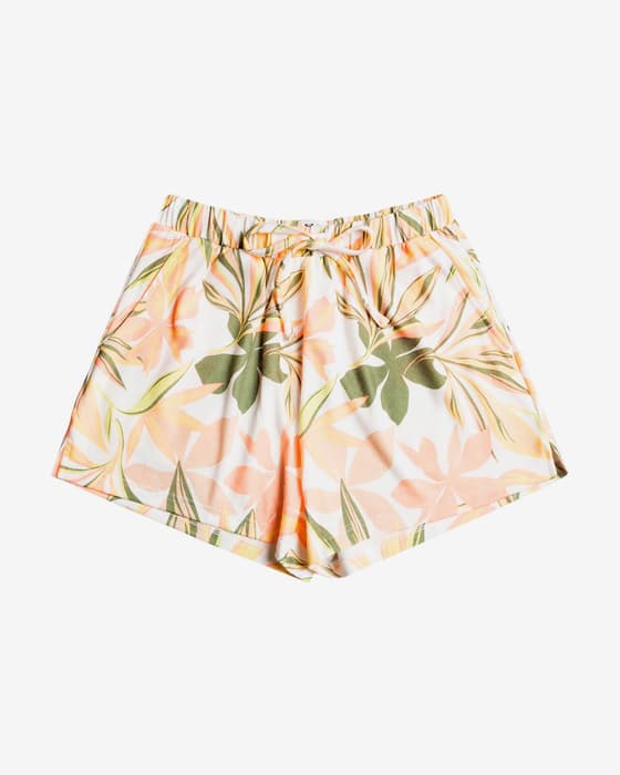 Pantalón corto Roxy Fool For Love blanco verde rosa mujer