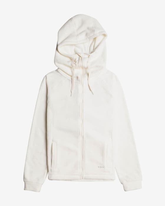 Sudadera con capucha Roxy Keeping Me Alive Full Zip blanco roto mujer