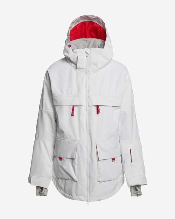 Chaqueta Roxy Chloe Kim blanco rojo mujer