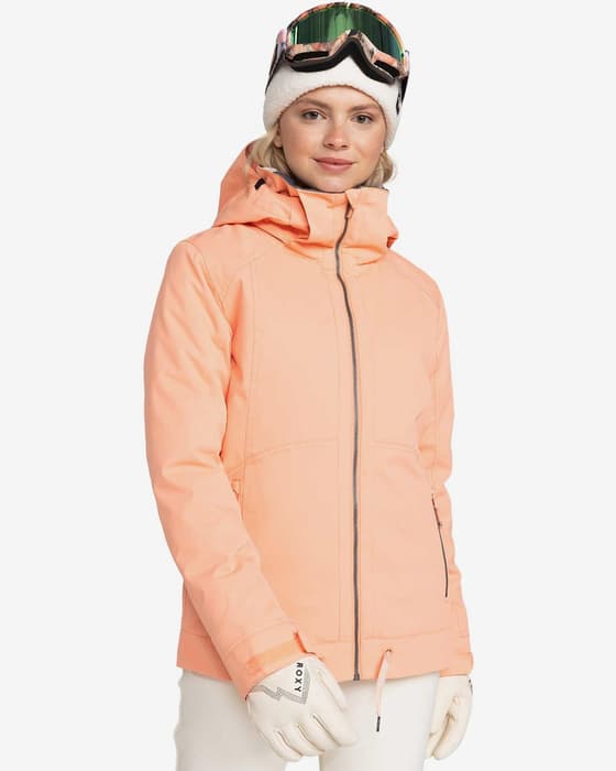 Chaqueta con capucha Roxy Meade naranja claro mujer