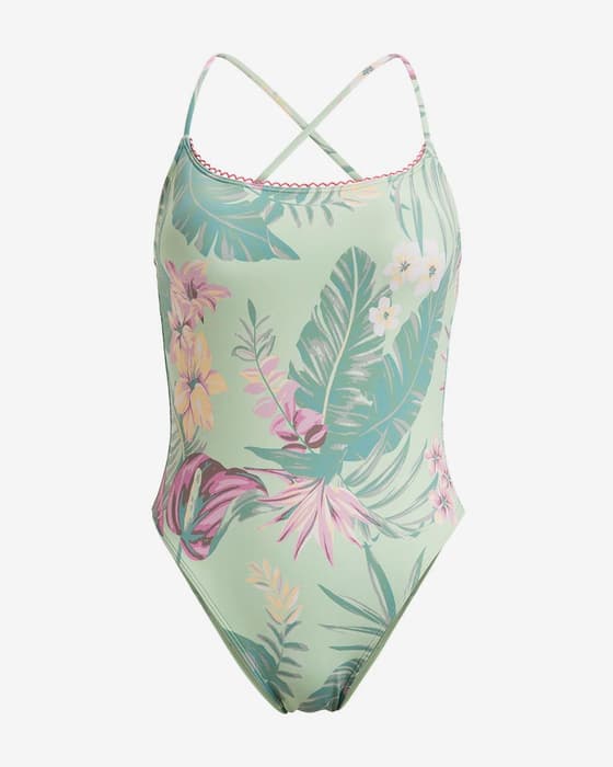 Maillot de bain Roxy Printed Beach Classics vert rose femme