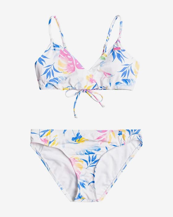 Bikini Roxy Beach Classics Hipster blanco estampado mujer