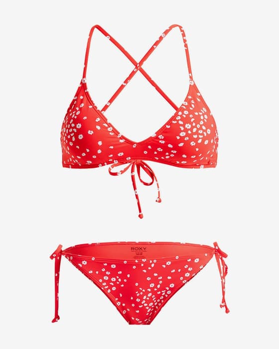 Roxy PT Beach Classics Strappy Bikini red white Women