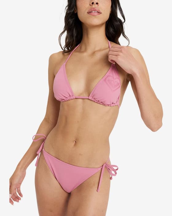 Biquíni Roxy Beach Classics Tiki Tri Set rosa mulher