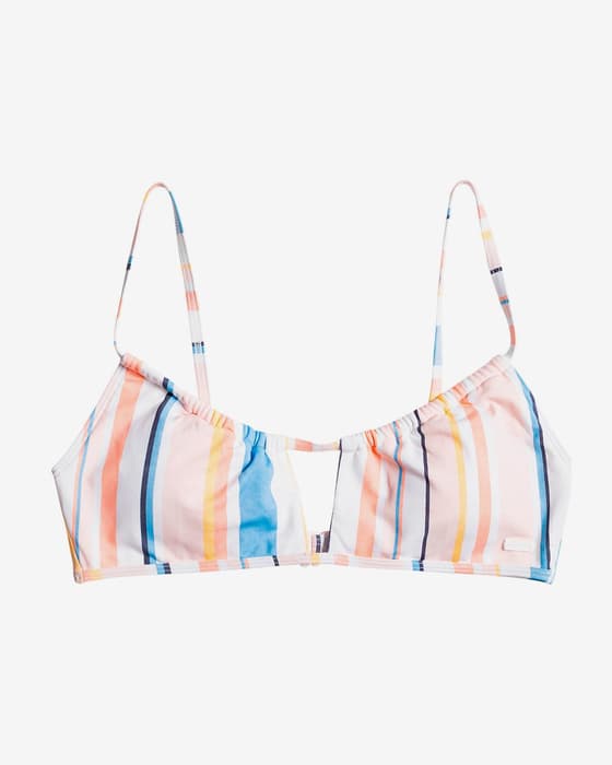 Top bikini Roxy Beach Classics blanco azul mujer