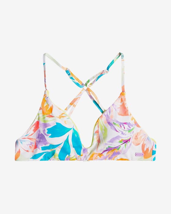 Top bikini Roxy Retro Revolution verde blanco mujer
