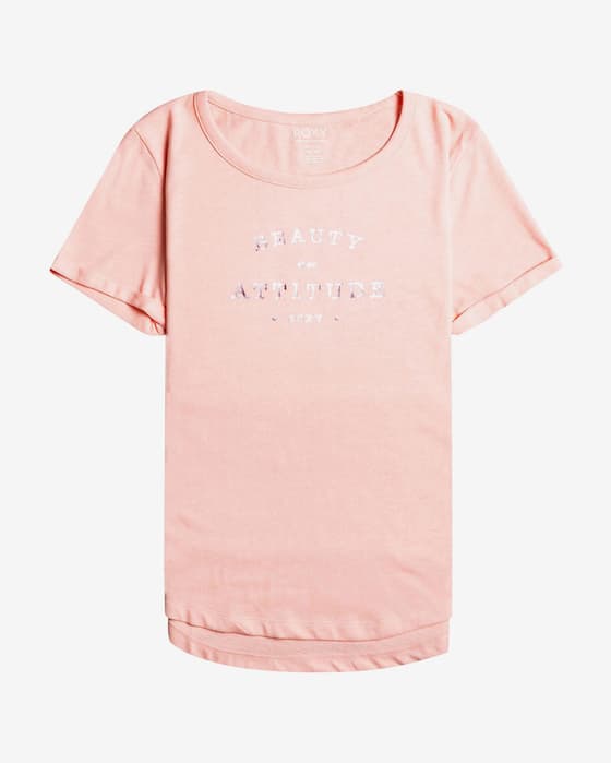 Camiseta Roxy Ocean After manga corta rosa claro mujer