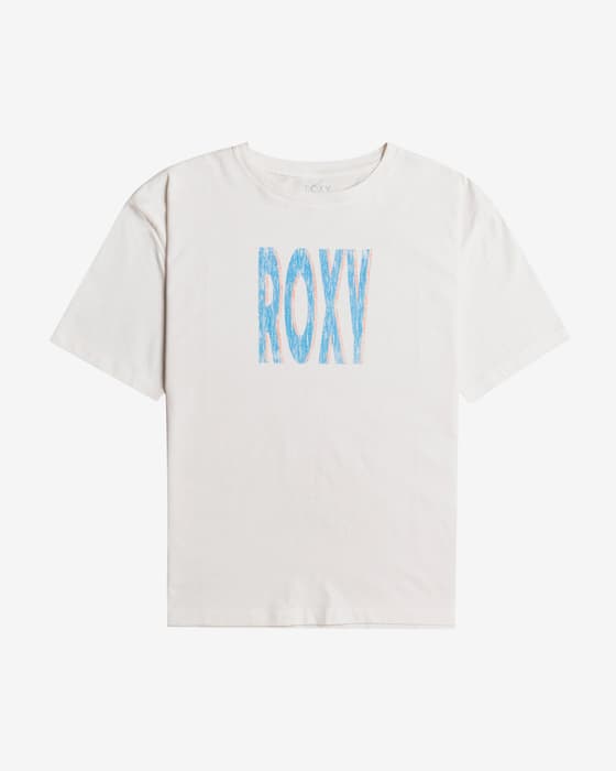 Camiseta Roxy Sand Under Sky manga corta blanco azul mujer