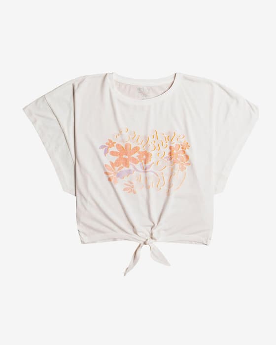 Camiseta Roxy We Go To Sea manga corta blanco naranja mujer
