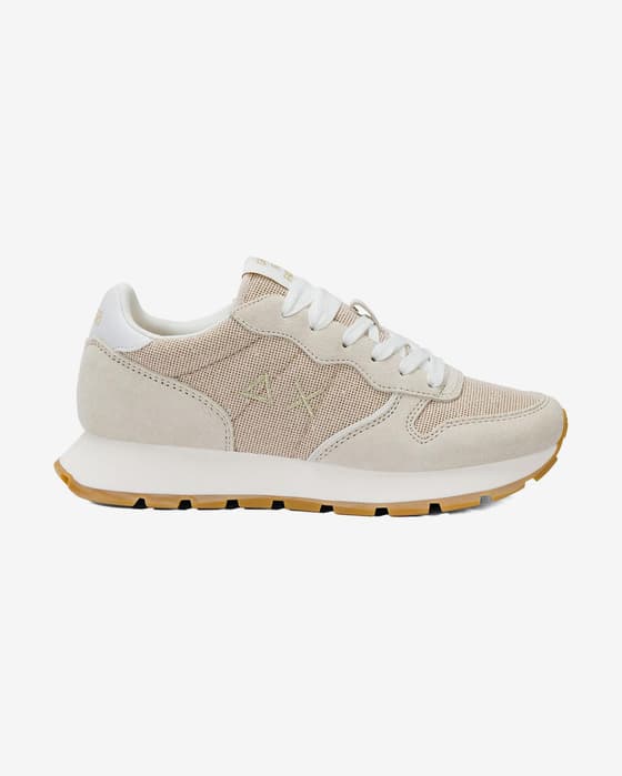 Zapatillas SUN68 Ally Glitter Textile beige mujer