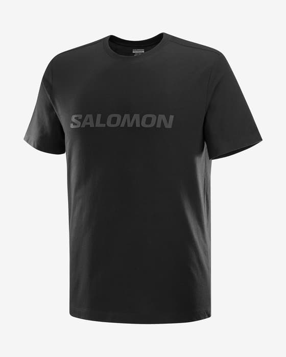 T-shirt Salomon Big Logo manga curta preto cinza