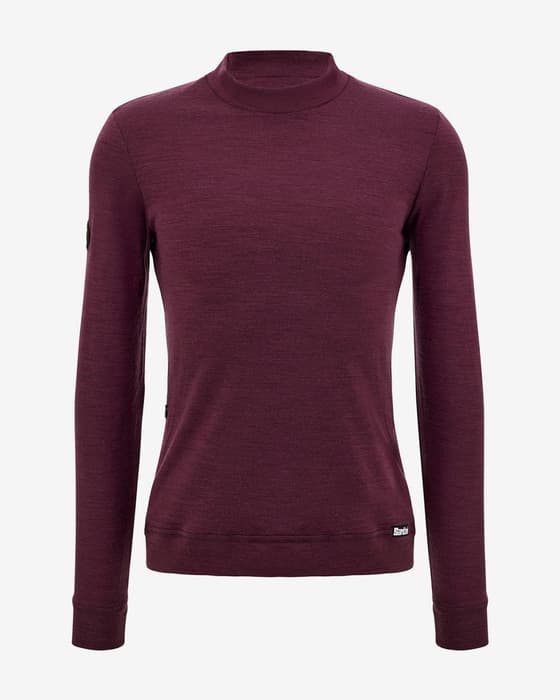 Maillot Santini Impetus manches longues violet foncé - Coupe Slim