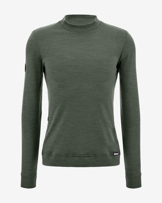 Maillot Santini Impetus manches longues vert clair - Coupe Slim