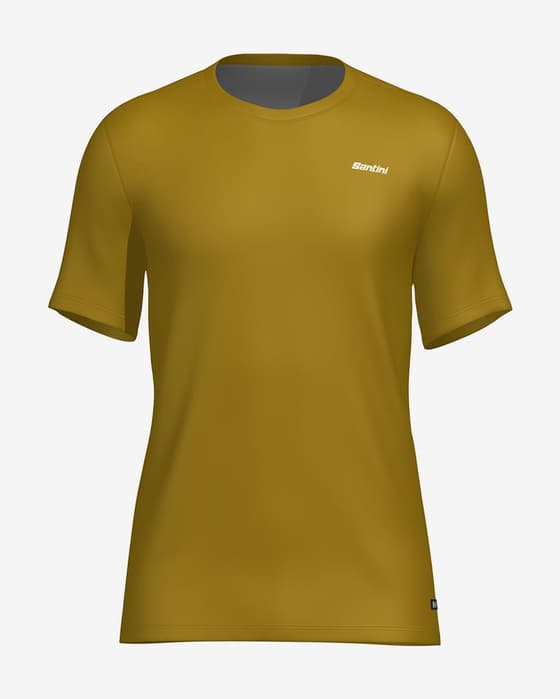 Camiseta Santini Stream manga corta amarillo ocre