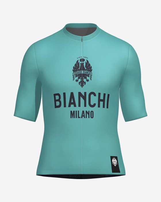 Maillot Santini Bianchi Milano Classic manches courtes bleu ciel