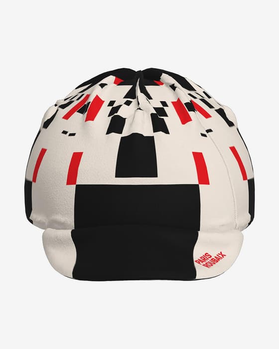 Gorra Santini Paris-Roubaix 2025 blanco negro rojo