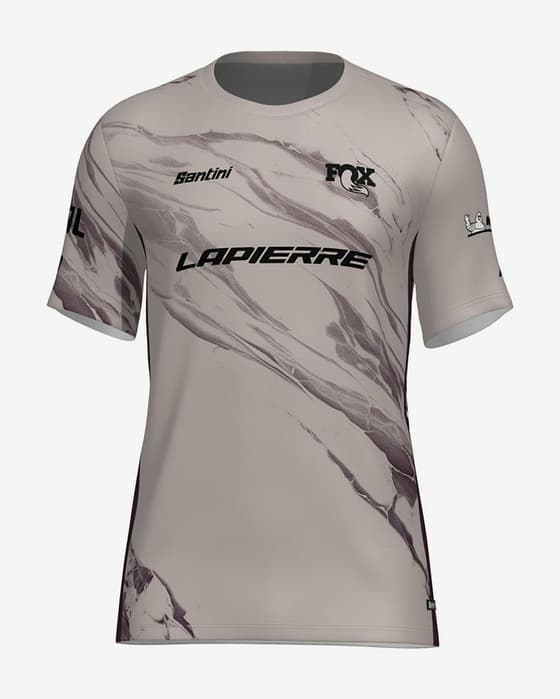 Maillot Santini Lapierre MTB manga corta gris negro