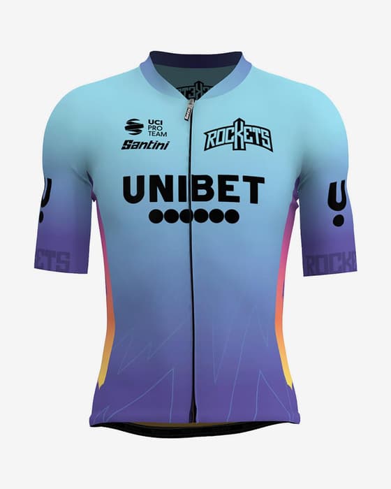 Maillot Santini Unibet Rockets Original manga corta azul - Corte Sleek