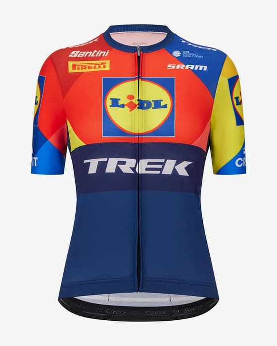 Maillot Lidl-Trek 2025 manga corta azul mujer