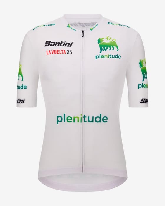Maillot blanc La Vuelta 2025 - Leader Classement Jeunes manches courtes - Coupe Classique