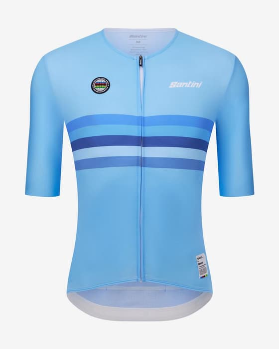Maillot Santini x Champion du Monde UCI Belgique manches courtes - Coupe Slim