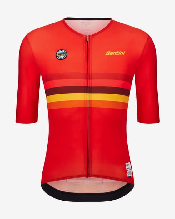 Maillot Santini x Champion du Monde UCI Espagne manches courtes - Coupe Slim