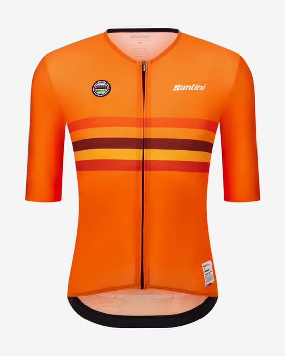 Maillot Santini x UCI Champion du Monde Pays-Bas manches courtes - Coupe Slim