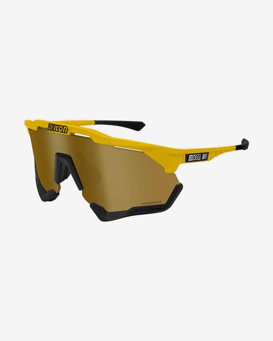Lunettes Scicon Aeroshade XL jaune avec verre à effet miroir SCN-PP bronze