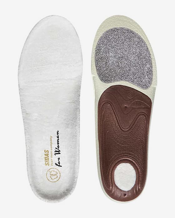 Palmilhas Sidas 3D Winter Comfort branco castanho mulher