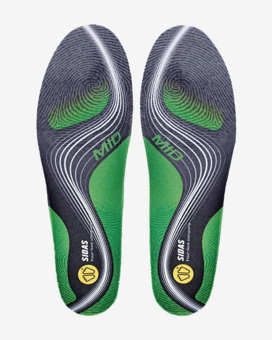 Palmilhas Sidas 3FEET Activ Mid verde cinzento