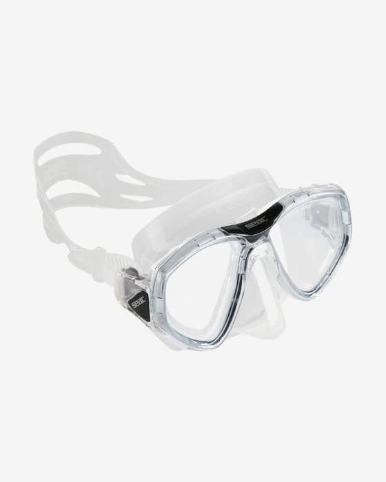 Máscara de buceo Seac One con lentes transparentes negro