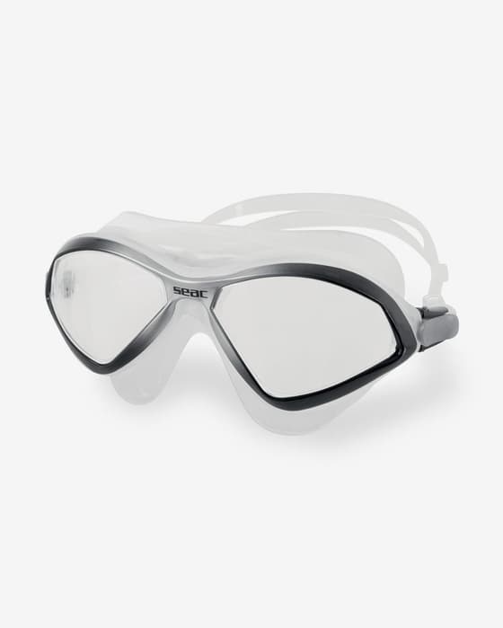 Gafas de natación Seac Diablo negro con lentes transparentes