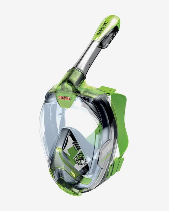 Máscara de snorkel Seac Mágica negro verde infantil