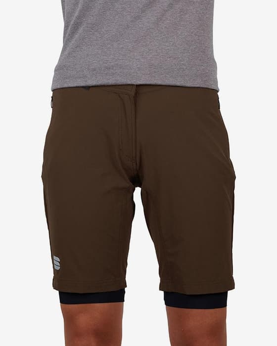 Short Sportful Giara sans coussinet marron foncé femme