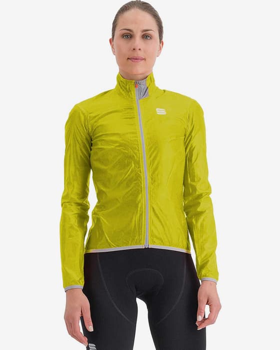 Chaqueta fina cortavientos Sportful Hot Pack Easylight amarillo lima mujer