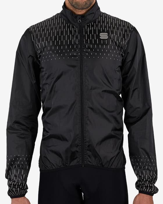 Chaqueta fina cortavientos Sportful Reflex negro gris