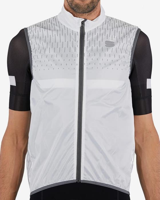 Colete corta-vento Sportful Reflex branco cinzento