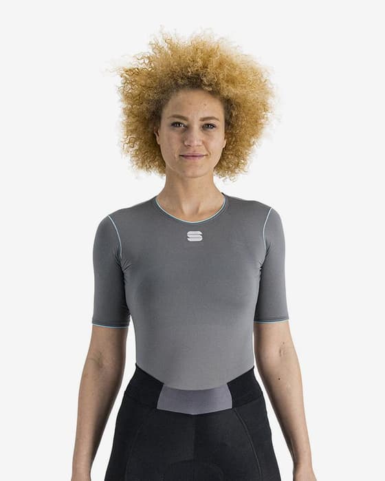 Maillot de corps Sportful Midweight manche courte gris cendré femme